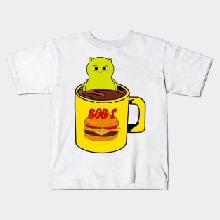 Burger Bob’s Coffee Mug With Kuchi Kopi Illustration Kids T-Shirt